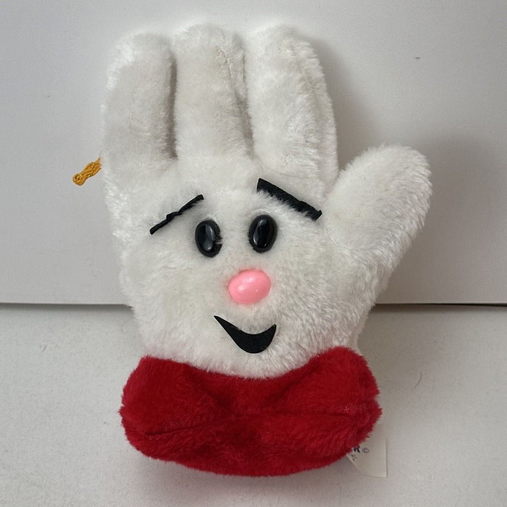 Vintage Hamburger Helper Plush Dan Brechner 8" Right Hand Red Base